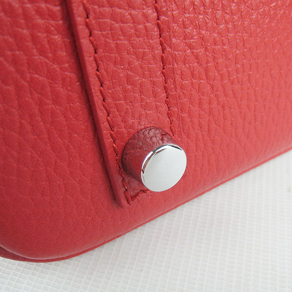 Replica Hermes 30CM Embossed Veins Leather Bag Red/Orange/Green 6088 On Sale - Click Image to Close